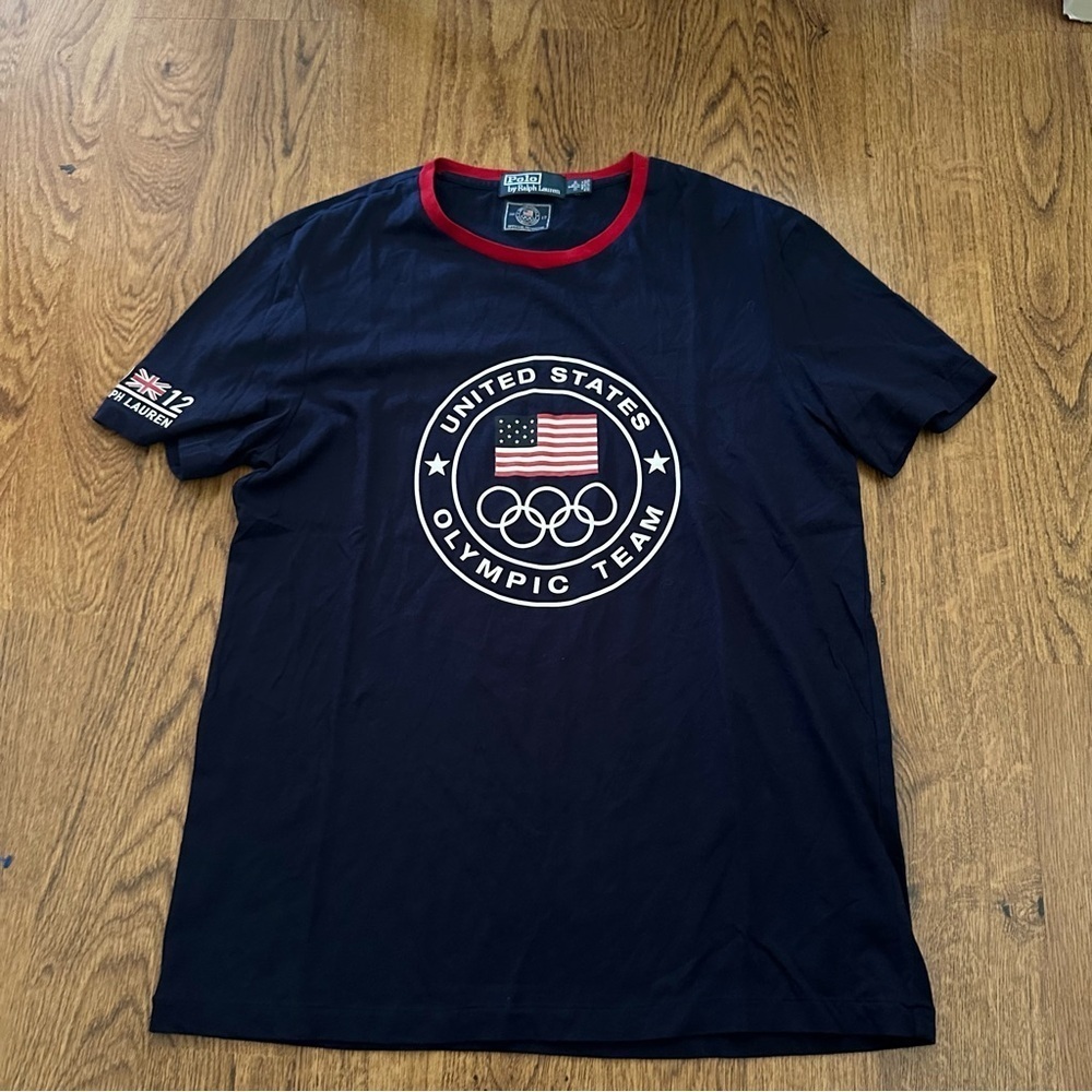 Ralph Lauren Navy Blue Olympic Team 2012 T-Shirt size large short sleeve